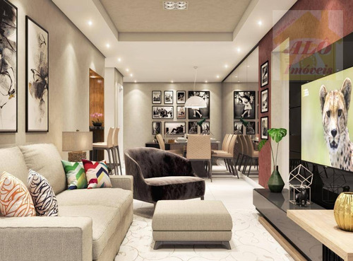 Apartamento Com 3 Dormitórios À Venda, 95 M² Por R$ 529.900,00 - Canto Do Forte - Praia Grande/sp - Ap3355