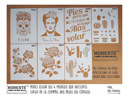 Stencil Kit X 4 Mandala Frases Botánica 21x29 Noreste Ideas | MercadoLibre