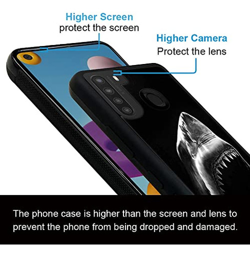 Funda Para Galaxy A21 Great Blanco Shark Silicon Suave
