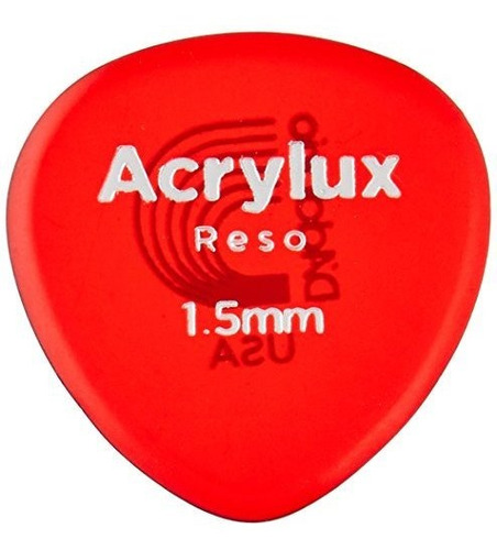D'addario Acrylux Reso Mandolin Pick, 1.5mm, - Paquete