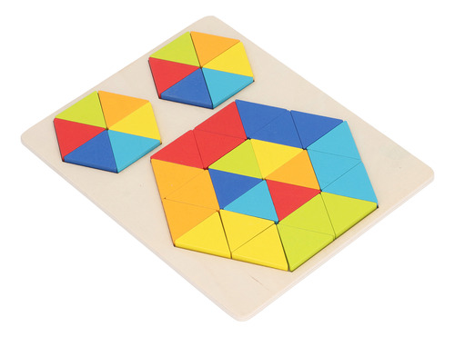 Rompecabezas Hexagonales De Madera, Pensamiento Lógico, Coor