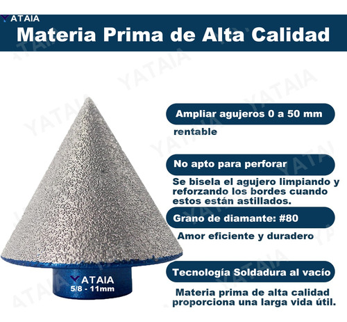 Broca Biselada De Diamante 2pulgadas Cerámica Granito 5/8-11