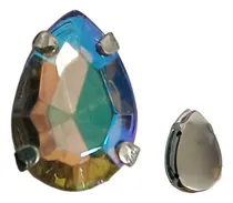 Comprar Gemas Gota Engarzada P. Coser Facetada Cristal 13x18mm X10u