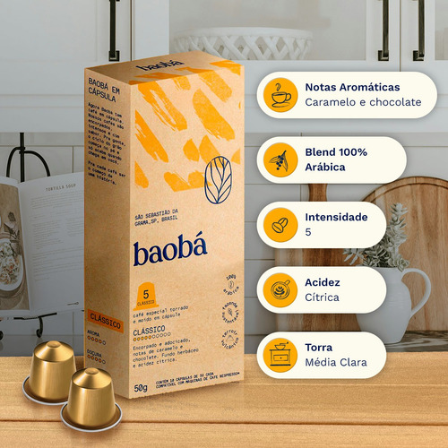 Cápsula Café Clássico Especial Baobá 30unidades Intensidade5