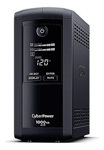 No Break Cyberpower Cp1000avrlcd 1000va 600w 9 Contacos Color Negro