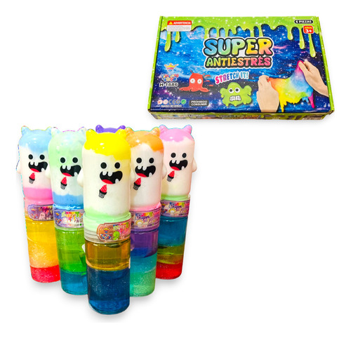 6pz Slime Grande + Foami Moldeable No Tóxico Mayoreo 