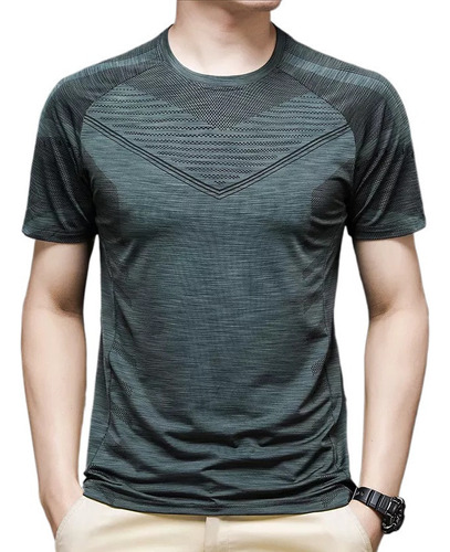 Camiseta Fina De Seda Helada Transpirable Para Hombre