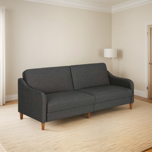 Sofa Cama Elithe Lino Gris 1pz Mueble Pieza Sala Sofa Sillon