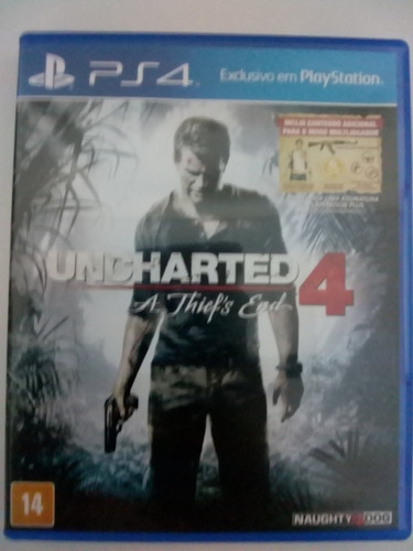 Uncharted 4 A Thief's End Mídia Física Playstation 4 Ps4