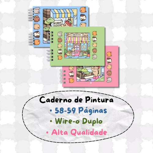 Livros Bobbie Goods Kit Com 3 Para Colorir 180g Capa Dura