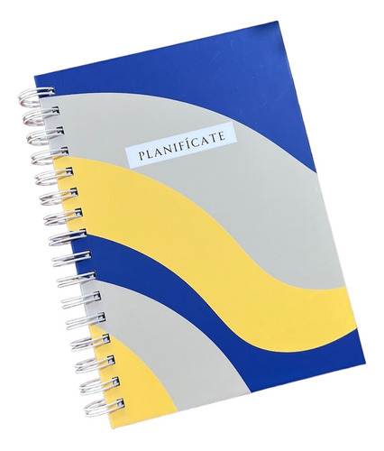 Agenda/cuaderno Planner Mensual Organízate Sin Fecha Azul.