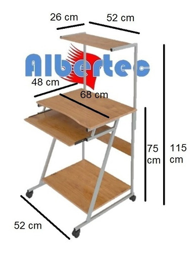 Escritorio Ergonómico Multinivel Color Roble (Usado)