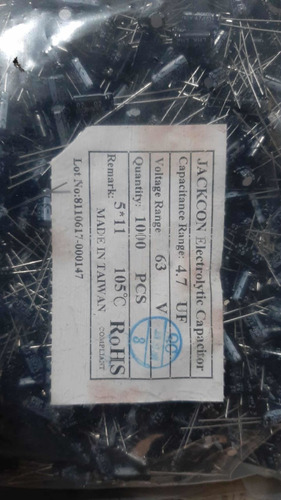 Pack X 10 Capacitor 4,7uf X 63v Envíos Al País