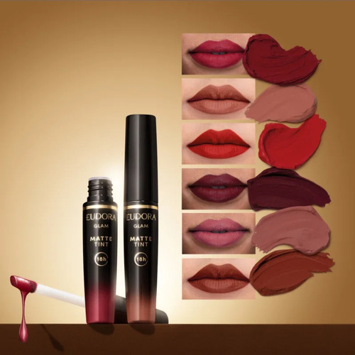 Batom Matte Tint Liquido 18 Horas Sem Retoque Eudora Cor - Bordo Intenso