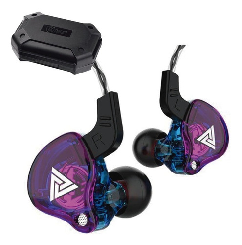 Imagen 1 de 5 de Qkz Ak6 Con Micro + Estuche Audifonos Auriculares Purpura