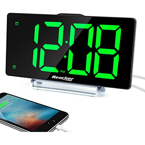 Reloj Despertador Grande De 9 Pulgadas, Pantalla Digital Led