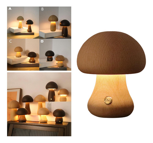 Lámpara De Mesa De Setas Lámpara De Mesa Luz De Noche Luz