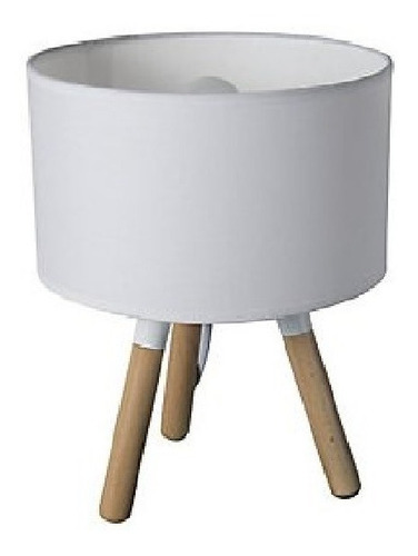 Lámpara Modernista Emile Natural E14 Madera Mesa Sala Buro Color de la pantalla Blanco