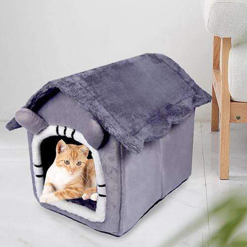 Casa Para Perros, Nido Para Gato, Otoño Orejas Grises M