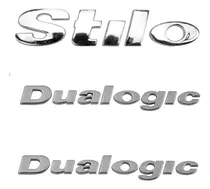 Comprar Emblemas Stilo Dualogic Letreiro Cromado Fiat (kit 3 Peças)