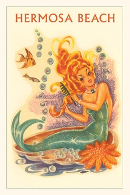 Libro Vintage Journal Hermosa Beach Mermaid - Found Image...