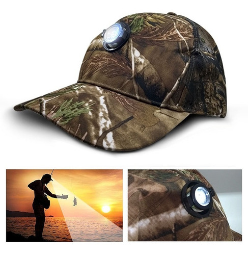 Gorra Táctica Luz Led Cachucha Deportiva Pesca Camping 212