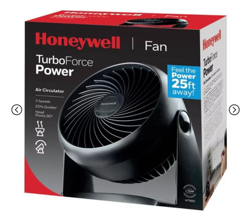 Ventilador Circular De Mesa Honeywell Turbo Force 28 Cm Negro Negro Plástico 3