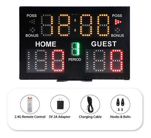 Marcador Led Digital Para Interiores, Marcador De Baloncesto