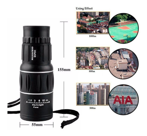 Monóculo Profissional Luneta Telescópio Golfscope 16x52 Zgp