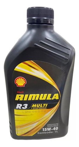 1l Óleo Shell Rimula R3 Multi 15w-40 Diesel Api Ch4