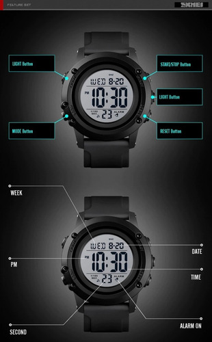 Imagen 5 de 6 de Reloj Tipo Militar Sport Navy Seal 4 Colores Sumergible 50m