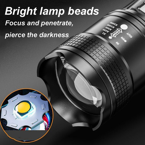 Potente Linterna Para Senderismo Luz De Antorcha Impermeable