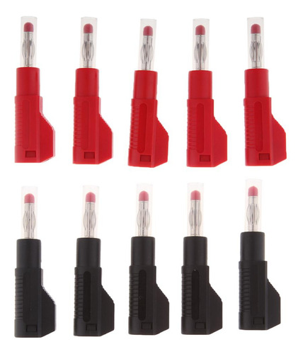 10 Piezas Negro Y Rojo 4mm Conector Banana Conectores Para ,