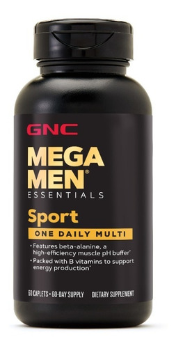 Multivitamínico Deportivo Mega Men® De Gnc, 60 Cápsulas