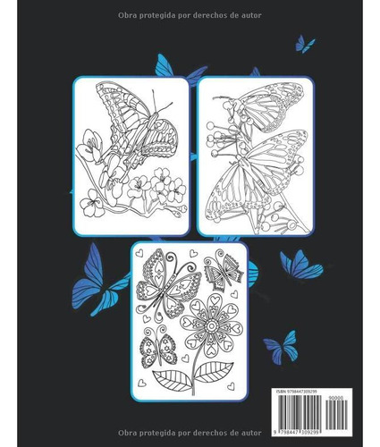 Libro Libro Para Colorear De Mariposas De Gran Tamaño
