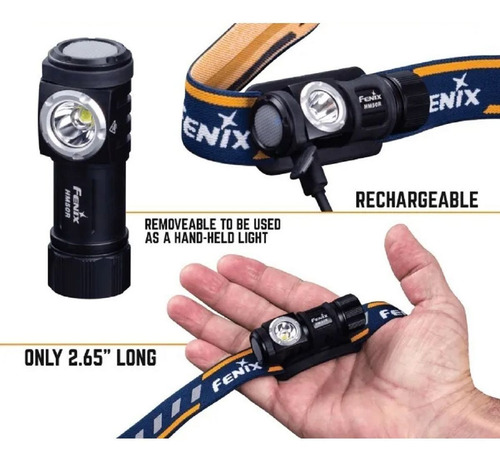 Imagen 3 de 7 de Linterna De Cabeza Fenix Hm50r 500 L 80 M Vincha Minera Led