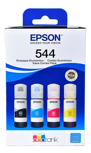 Pack De 4 Tintas Originales Epson T544 65ml C/u Bk/cy/mg/yw