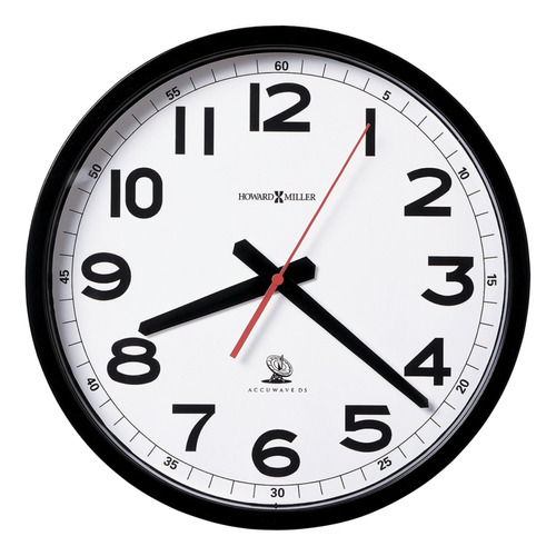 Reloj De Pared Howard Miller Accuwave Ii - Caja Negra Con Cr