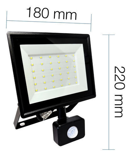 Foco Proyector Led Reflector Con Sensor 50w Ip65 Luz Blanca
