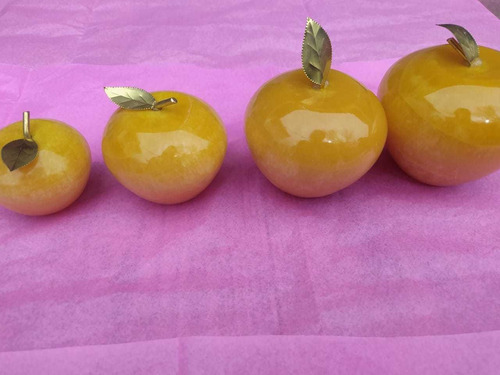 2 Juegos De Manzanas De Mesa Mármol Onix (Usado)