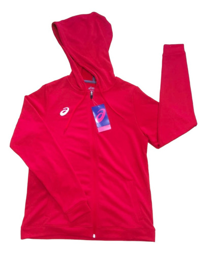 Chamarra Deportiva Juvenil Asics Roja Unisex Chica