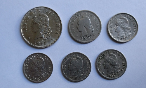 Argentina Lote De 6 Monedas - Años 1920-30-40 (Usado)