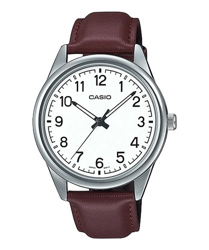 Reloj Casio Casual Hombre Mtp-v005l-7b4udf  Piel Cafe
