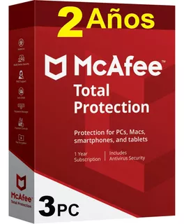 Promo Antivirus Mcafee Total Protection 3pc 2 Años Original