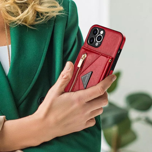 Funda De Piel Para iPhone Funda Tipo Cartera Con Correa