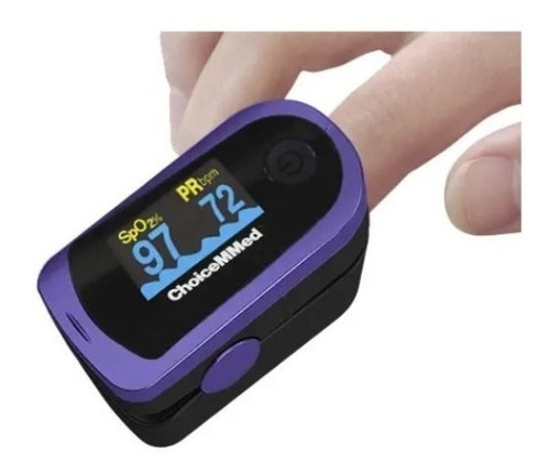 Imagen 2 de 2 de Oxímetro de pulso para dedo ChoiceMMed MD300C23 morado/negro