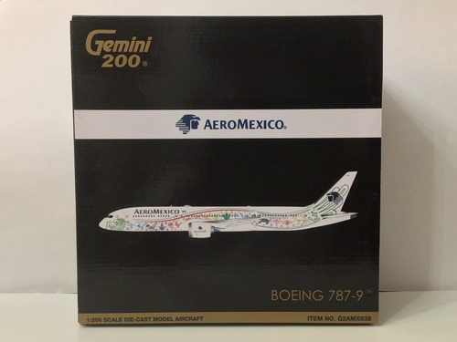 Avión Aeromexico Boeing 787-9 Quetzalcoatl Gemini 1:200 Aeromexico Actual (Usado)