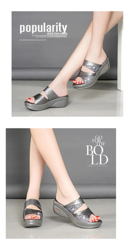 Zapatillas De Playa Con Lentejuelas De Verano Para Mujer