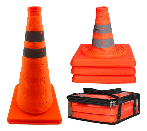 Conos De Tráfico Plegables De 18 Pulgadas 3 Paquetes Con De