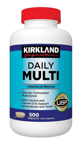 Multi Daily 500 Tabletas Kirkland Multivitamínico Adultos